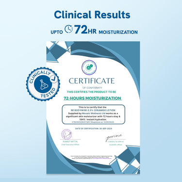 Be Bodywise 0.5% Ceramides Lotion 200ml | For Dull & Dry Skin | Strengthens Skin Barrier, Prevents Dryness & Locks In Moisture | With 3 Essential Ceramides, Hyaluronic Acid & Turmeric Extract